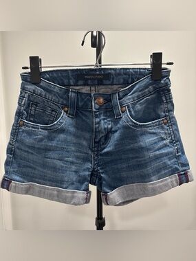 Vigoss Medium Blue Rolled Cuff Denim Shorts